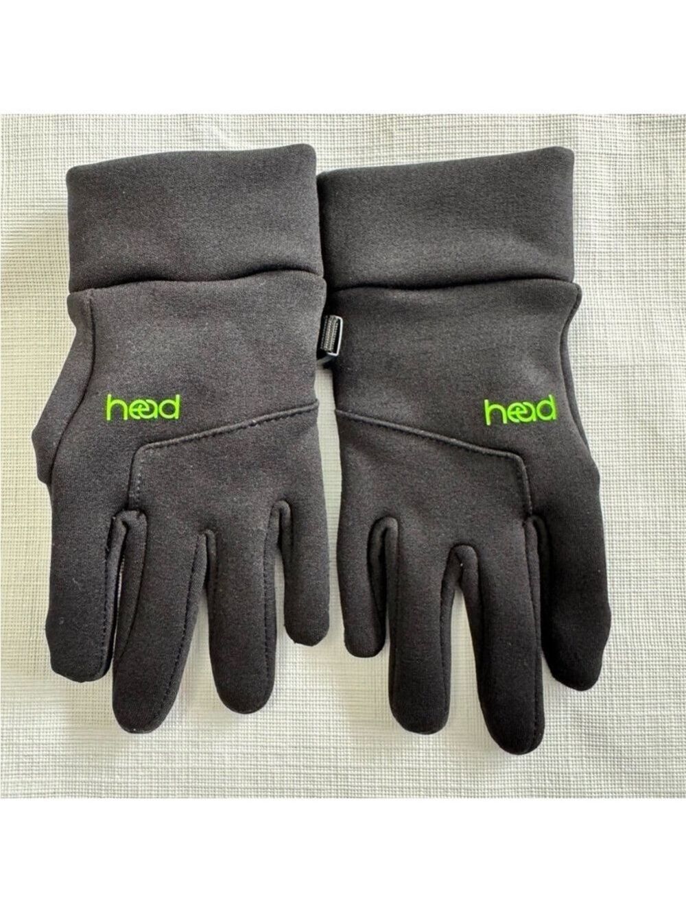 Head Black Gloves with Green Logo